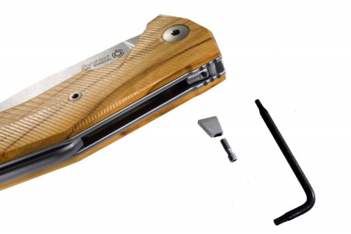 Складной нож Lion Steel KUR UL Olive Wood Flipper фото 2