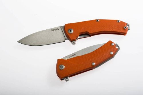 Складной нож Lion Steel KUR OR G10 Orange Flipper фото 10